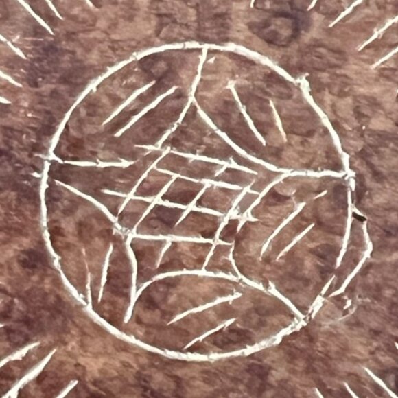 NWT! Vtg  Etched Terracotta Candle Holder Indonesia Floral 2003 Target - Picture 4 of 9